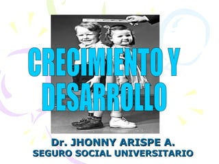 Dr. JHONNY ARISPE A.Dr. JHONNY ARISPE A.
SEGURO SOCIAL UNIVERSITARIOSEGURO SOCIAL UNIVERSITARIO
 