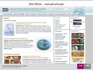Sitio Oficial: www.genome.gov
 
