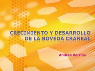 CRECIMIENTO Y DESARROLLO  DE LA BOVEDA CRANEAL Andrea Berríos  