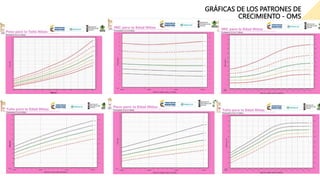 GRÁFICAS DE LOS PATRONES DE
CRECIMIENTO - OMS
 