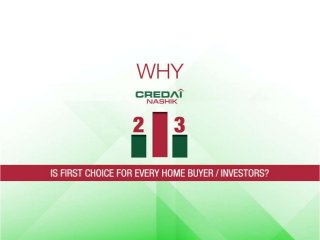 CREDAI Nashik is first choice for every home buyer/ investors!