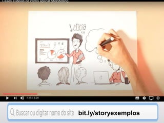 Mais exemplos de como aplicar
Storytelling?
bit.ly/storyexemplos
 