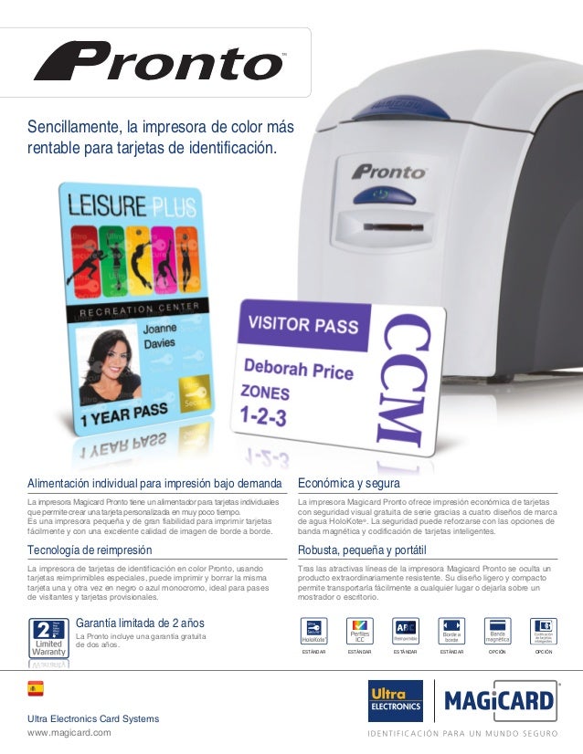 Credenciales de-tarjetas-impresora-de-tarjetas-pronto-ultramagicard