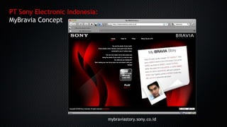 PT Sony Electronic Indonesia:
MyBravia Concept
mybraviastory.sony.co.id
 