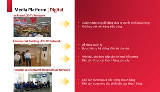 In-Store LCD-TV Network
Commercial Building LCD-TV Network
Hospital LCD Network Hospital LCD Network
Media Platform | Digi...