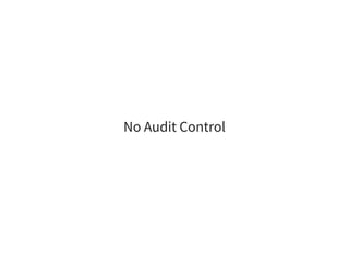 No Audit Control
 
