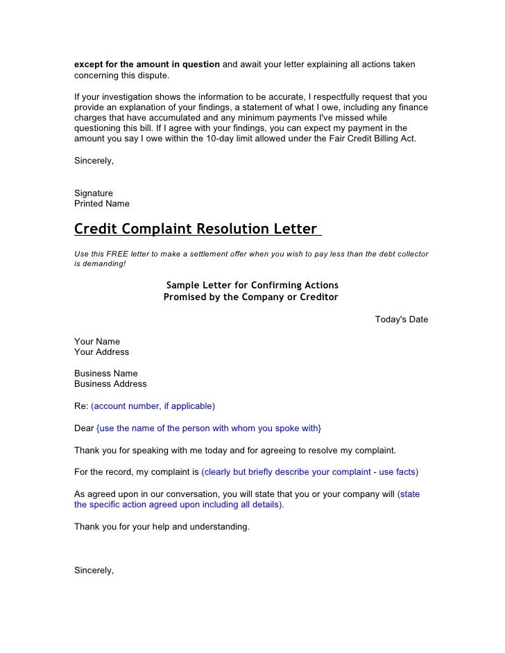 credit card dispute letter template