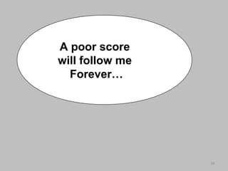 28
A poor score
will follow me
Forever…
 