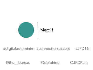 Merci !
#digitalaufeminin #connectforsuccess #JFD16
@the__bureau @delphine @JFDParis
	
  
 