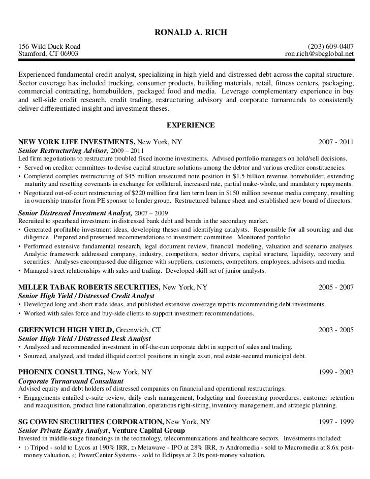 Telecommunications analyst resume sample