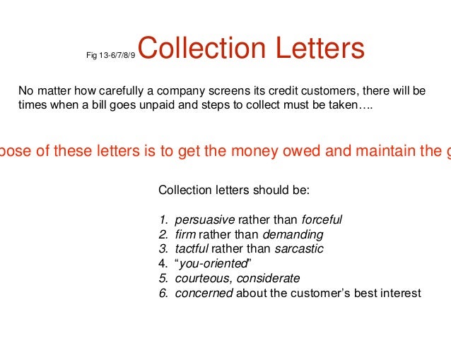 credit and collection letters