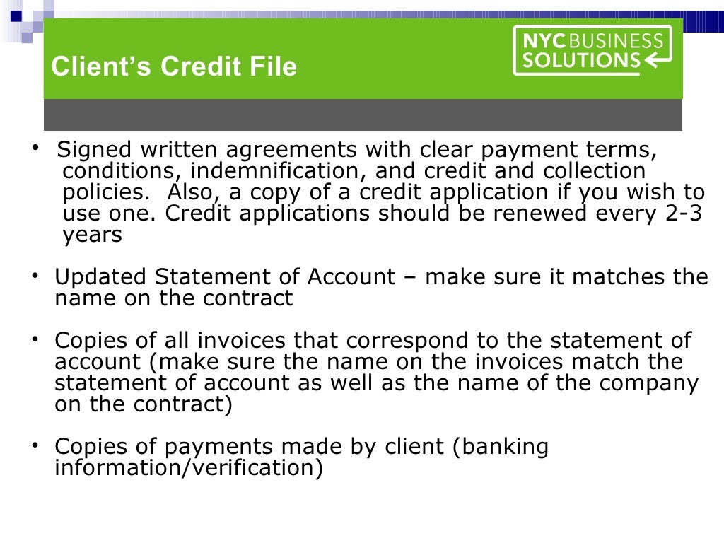 Credit and collection policies