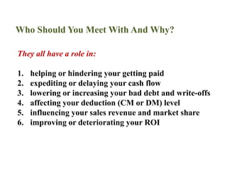 Link them to your goal(s)Effective Customer VisitsStage ThreePost-visit: Assurance & Follow-up stageThank the customer (by phone, e-mail, or letter)