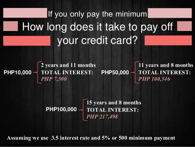 how long to pay off credit card