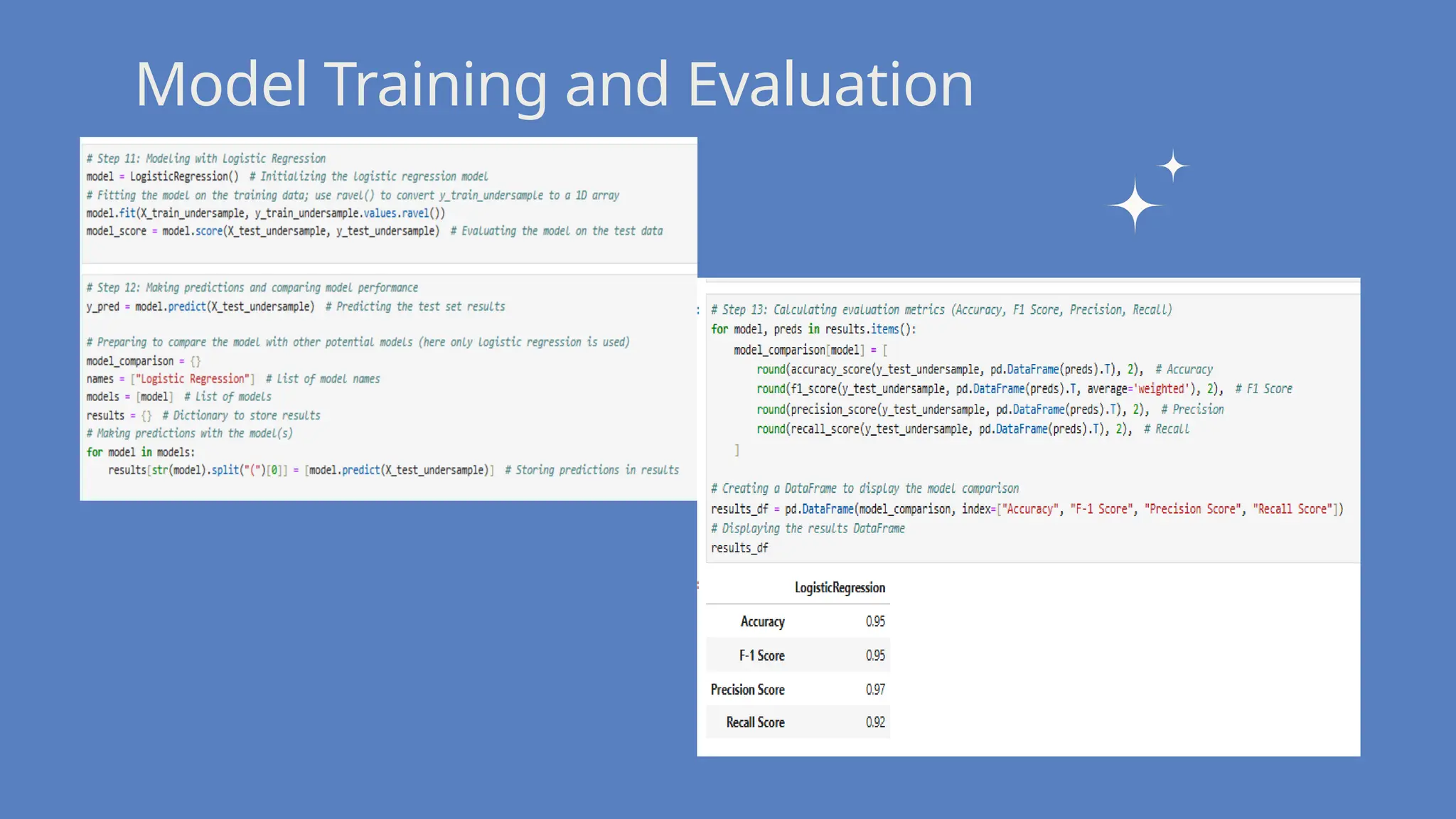 Write your topic here
Write your topic here
Model Training and Evaluation
 