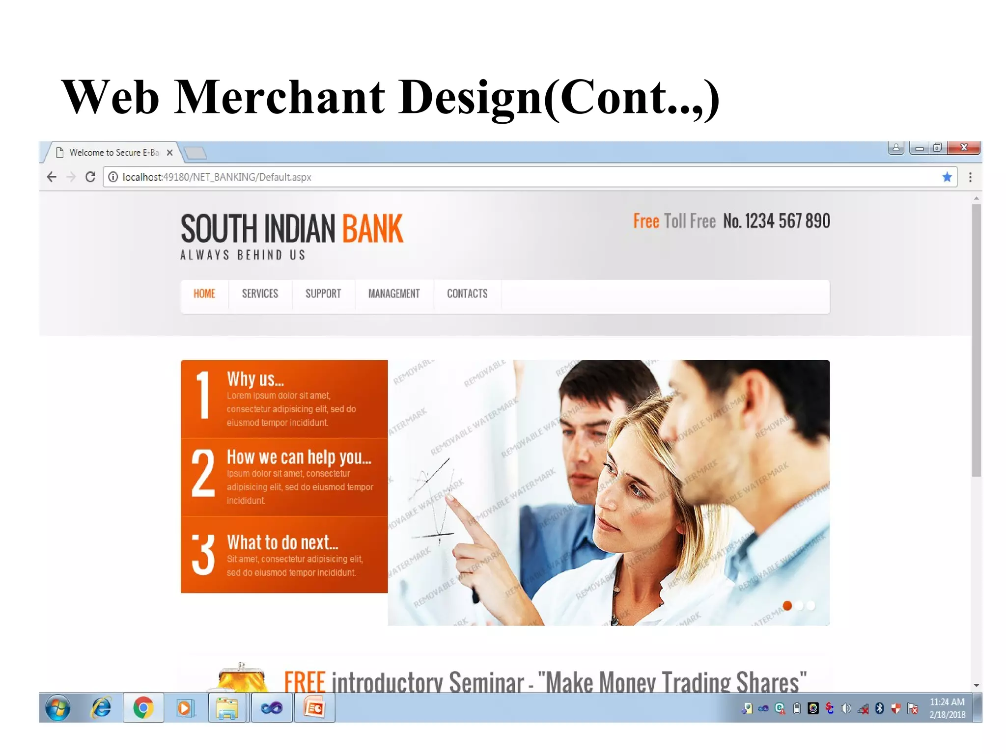 Web Merchant Design(Cont..,)
 