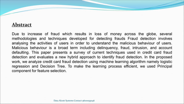 Credit card fraud detection through machine learning | PDF