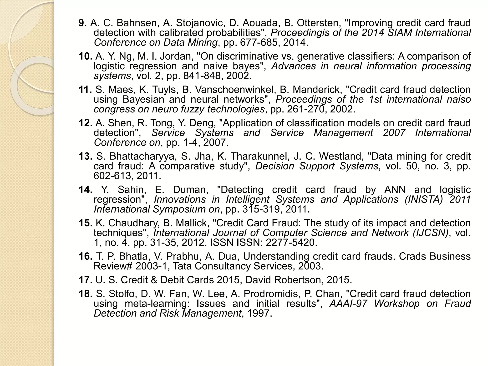 Credit card fraud detection using machine learning Algorithms | PPTX