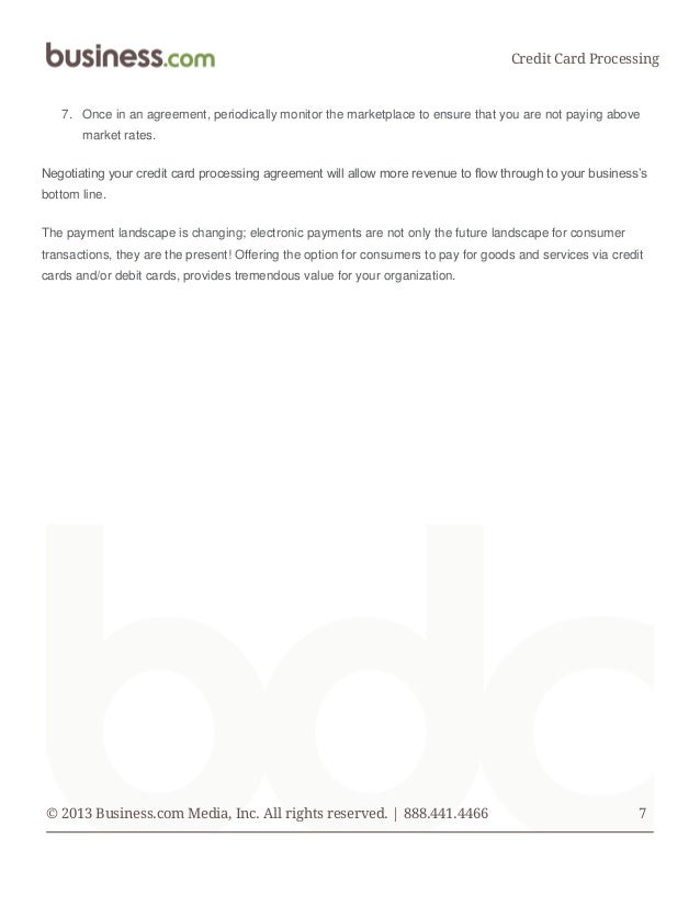 credit card payment agreement