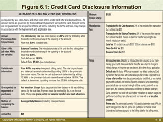Figure 6.1: Credit Card Disclosure Information 