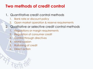 Credit control by_central_bank | PPTX