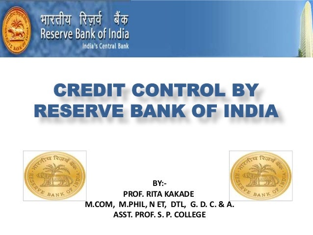 Credit Control By Rbi