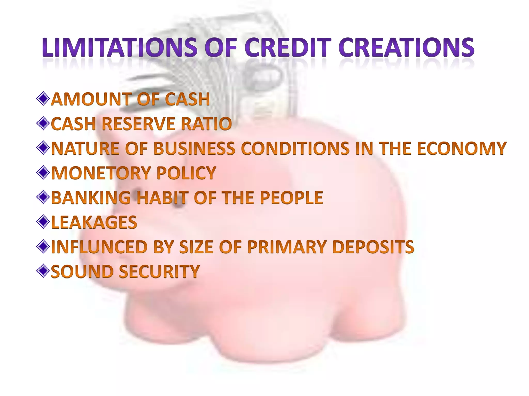Credit creation process