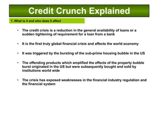 The Credit Crisis Explained PPT