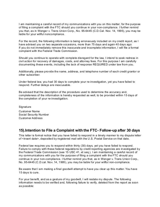 credit dispute letters response to notice of final cure payment form