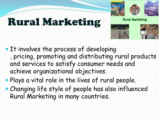 Credit And Marketing In Rural Areas / Credit Marketing In Rural Areas ...