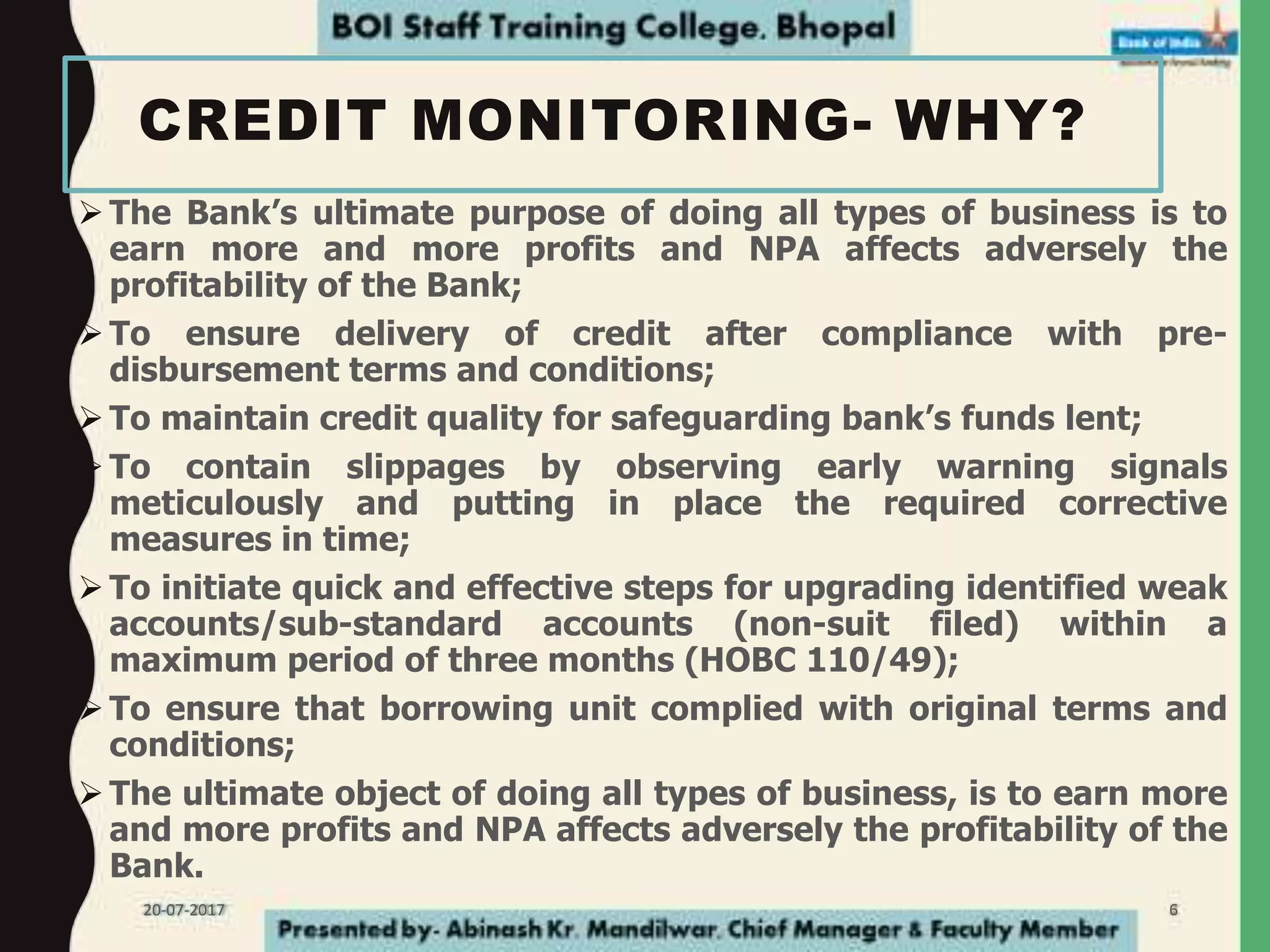 Credit monitoring