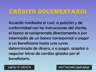 Crédito documentario ,[object Object]