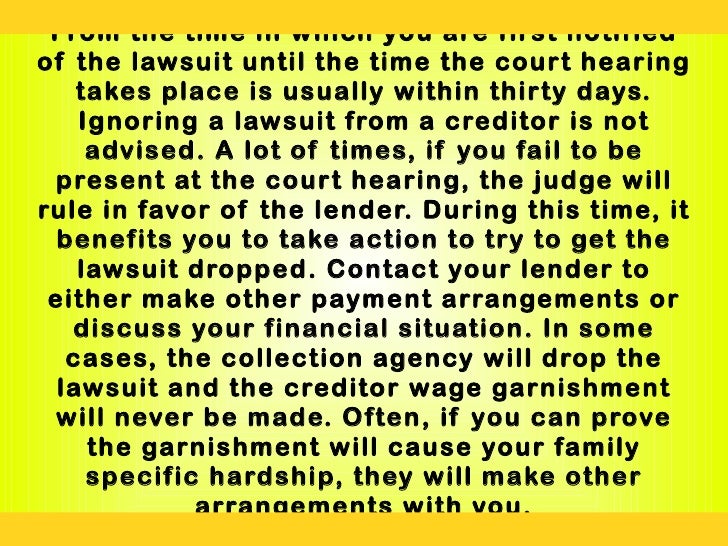 Creditor wage garnishment discover what you need to know