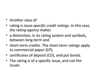 Issue Rating Credit rating | PPT