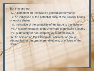 Issue Rating Credit rating | PPTX