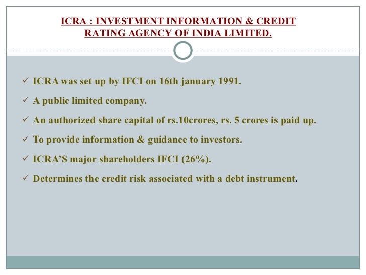 Credit rating agencies