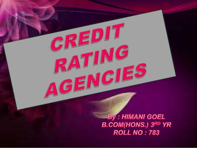 Dissertation credit rating agencies