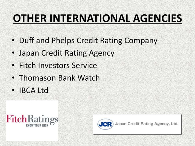 Credit Rating Agencies