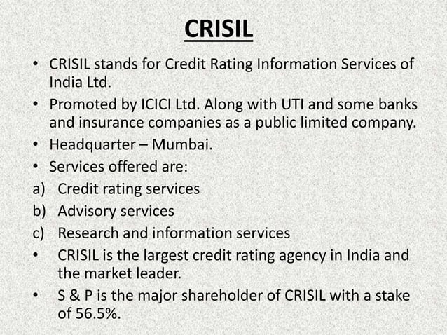 Credit Rating Agencies