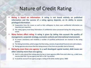 Nature of Credit Rating
 