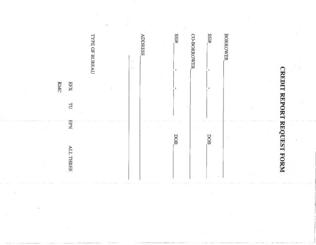 credit report request form
