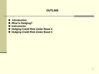 Credit Risk Hedging Under Basel 2 & 3