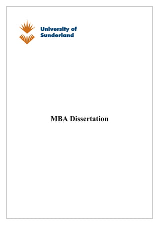 MBA Dissertation
 