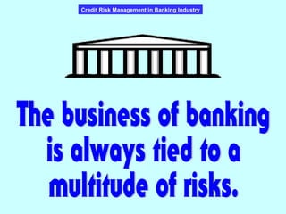 Credit Risk Management in Banking Industry
 