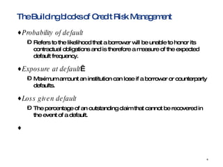 Credit Risk Management Primer | PPT