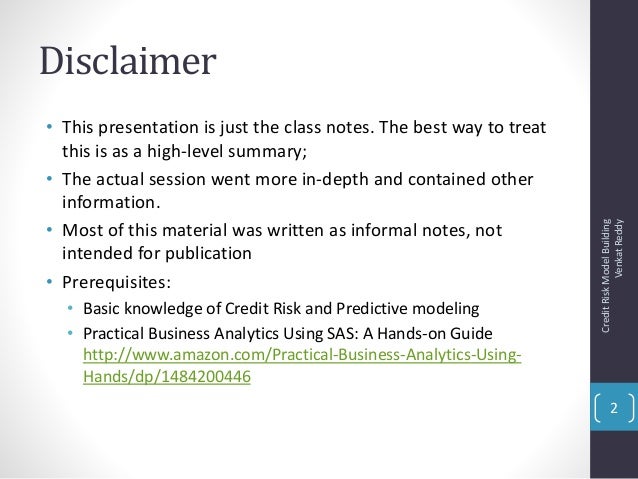 credit risk model building steps credit card disclaimer examples