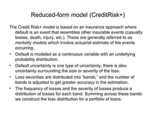 Credit risk models | PPT