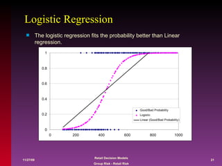 Logistic Regression The logistic regression fits the probability better than Linear regression. 