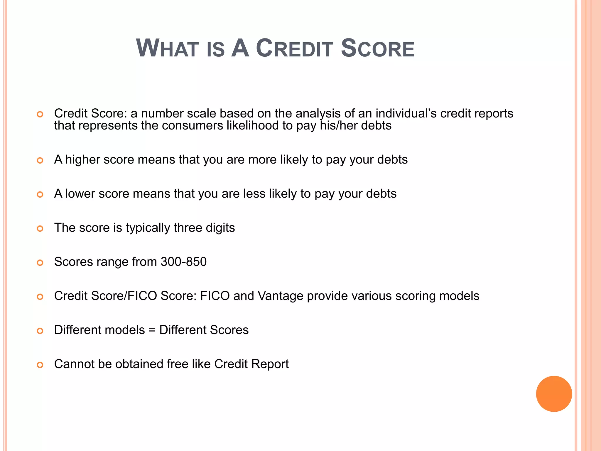 Understanding Credit & Credit Reports | PPTX