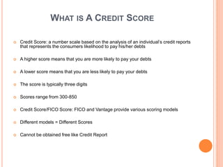 Understanding Credit & Credit Reports | PPTX